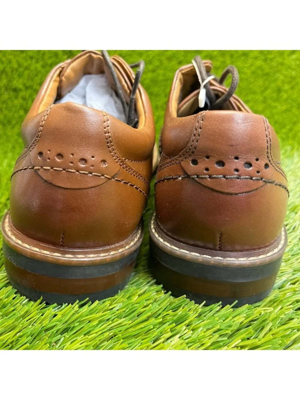 Nunn Bush Westfield Mens Size 8 Brown Casual Classic Cap Toe Oxford Dress Shoes